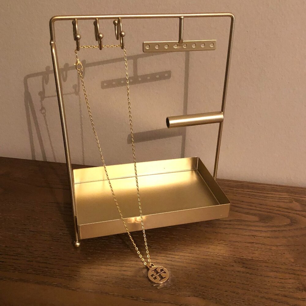 Tory Burch Logo Charm Pendant Necklace